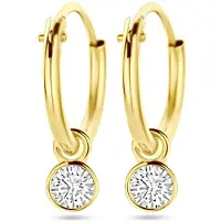 Marie-Celeste Celeste oorringen met hangers zirkonia - 11 mm - Goud