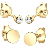 Elli Boucles d'oreilles or / transparent