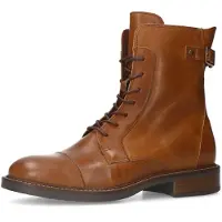 Manfield Bottines à lacets cognac
