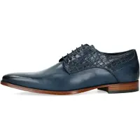 Manfield Chaussure à lacets bleu foncé