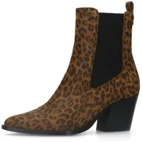 Manfield Chelsea Boots cognac / noir