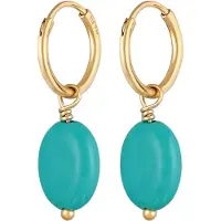 Elli Boucles d'oreilles turquoise / or