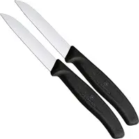 Victorinox Swiss Classic 6.7403.2 Straight, Black, set de 2 couteaux à légumes, 8 cm