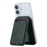 Accezz Portefeuille en cuir avec support - Compatible avec MagSafe et Qi2 - Cedar Green
