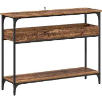 vidaXL Table console Bois ancien 100 x 29 x 75 cm Bois d'ingénierie