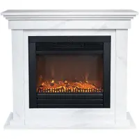 Xaralyn cheminée électrique - Flex ELU-ML - aspect marbre - 1400 Watt chauffage - avec télécommande - cheminée encastrable incluse - cheminée décorative