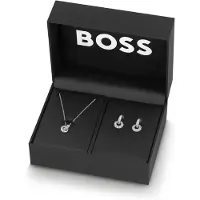 HUGO BOSS Parure collier et boucles d’oreilles avec boîte cadeau