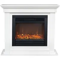 Xaralyn cheminée électrique - Flex ELU-HLW - blanc bois - 1400 Watt chauffage - avec télécommande - cheminée encastrable inclus - cheminée décorative