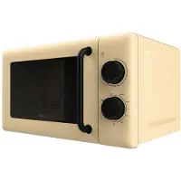 Cecotec Micro-ondes mécanique Proclean 3110 jaune, avec grill de 20 litres. Puissance de 700W en 6 niveaux, grill de 800W et fonction de décongélation