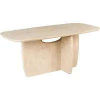 Beliani Table De Repas Travers Marron Clair 180 Cm 90 Cm Bois
