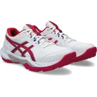 Asics Chaussures de hockey pour femmes Gel-Peake 3, couleur blanc/rose fluo