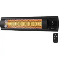 Auronic Chauffage de terrasse - Infrarouge - Chauffage - Électrique - 2500W - Télécommande - 4 niveaux - Noir
