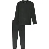 Schiesser Pyjama long ' Selected Premium Warming ' gris foncé