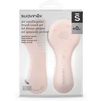 Suavinex Ensemble bébé tigre rose 2 pièces brosse et peigne