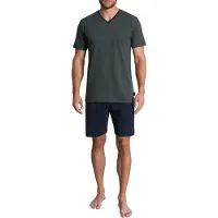 Tom Tailor Pyjama court bleu foncé / kaki