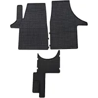 Petex Tapis en caoutchouc pour VW T5 Ă partir de 05/2003-05/2015 / T6 Ă partir de 06/2015 Cabine 3 places (1 jeu de 3 tapis de sol)
