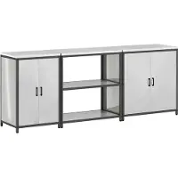 vidaXL Ensemble de rangement pour la cuisine HATTEM, 3 pièces, argent