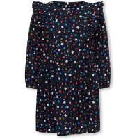 ONLY GIRLS Robe 'KMGAstrid' bleu clair / bleu foncé / orange / blanc