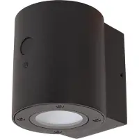 Lucide PERTH - Applique murale intérieure/extérieure - Solaire - Ø 9 cm - LED, variateur de luminosité. - 1x1W, 2700K/3000K - IP65 - Détecteur de mouvement et de lumière du jour/nuit - Noir