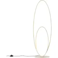 QAZQA Lampadaire design beige avec LED à intensité variable en 3 étapes - Boomerang