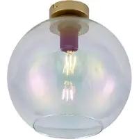 QAZQA Plafonnier Art Déco doré avec verre arc-en-ciel - Sandra
