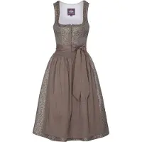 Spieth & Wensky Dirndl 'Gesia' brocart / taupe