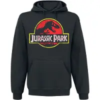Jurassic Park Sweat-shirt à capuche de - Logo Délavé - S - 5XL - pour Homme - noir - Taille 5XL