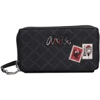 Anekke porte-monnaie étui pour carte d'identité Mademoiselle Passport Wallet Multicolor gris foncé
