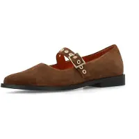 Manfield Ballerines à lanières cognac