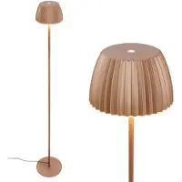 Briloner LOCA Lampadaire LED, tactile, intensité lumineuse variable, lumière blanche chaude, bord lumineux, coffee, Ø19 x 124 cm