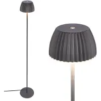 Briloner LOCA Lampadaire LED, tactile, intensité lumineuse variable, lumière blanche chaude, bord lumineux, anthracite, Ø19 x 124 cm