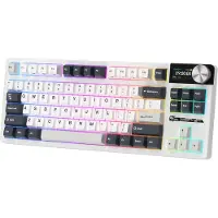 Royal Kludge Clavier gaming Rk S85 White Night avec commutateurs beiges