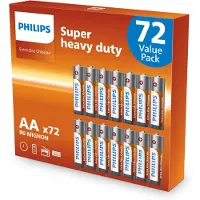 Philips Piles Aa R6 72 Pièces (6 Blisters De 12) - Pack Avantage 1.5v Piles