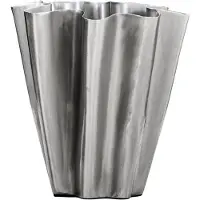 House Doctor Vase, HDFlood, Brushed silver finish
