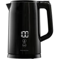 Kitchenbrothers Bouilloire - - Électrique - Filtre à calcaire - Fonction maintien au chaud - 1,7L - 2200W - Noir