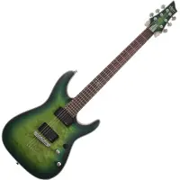 Schecter C-1 Platinum Satin Green Burst guitare électrique