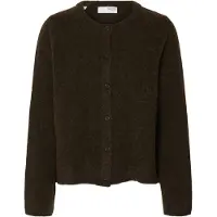 Selected Laine Mélangée Cardigan Femme Marron XS