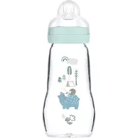 Mam Biberon Verre 1er âge 260 ml bleu 1 pc(s) Bouteilles