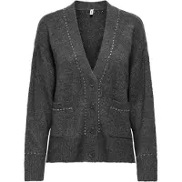 ONLY Cardigan 'ONLElsie' gris foncé / transparent