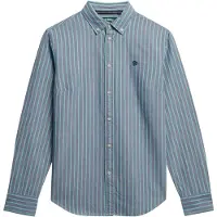 Superdry Femme Chemise Oxford Slim Manches Longues Blue Taille: 36