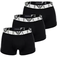 Emporio Armani pour homme. EM000259_AF14131 Set 3 Boxers Logo EA noir (S), Homewear, Coton