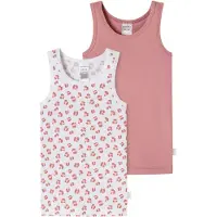 Schiesser Maillot de corps ' Fine Rib ' rose / blanc