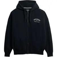 Superdry Veste de survêtement 'Athletic Essentials' noir / blanc