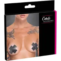 Cottelli - cache-tétons adhésifs X strass - noir