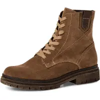 Tamaris Bottes à lacets pour femmes , couleur marron, en cuir et textile, taille 40