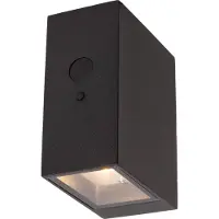 Lucide BOLTON - Applique murale intérieure/extérieure - Solaire - LED, variateur de luminosité. - 1x1W, 3000K - IP54 - Détecteur de mouvement et capteur jour/nuit - Noir