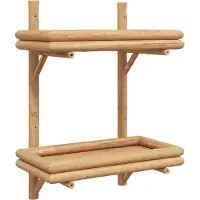 vidaXL Étagère Murale avec étagère Marron 45 x 26 x 60 cm Bambou