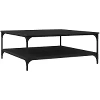 vidaXL Table basse Chêne noir 100 x 100 x 40 cm Bois d'ingénierie