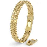 SERASAR Bracelet 'Edelstahlarmband "Franco"' or