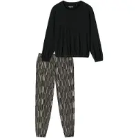 Schiesser Pyjama 'Modern Nightwear' gris / noir